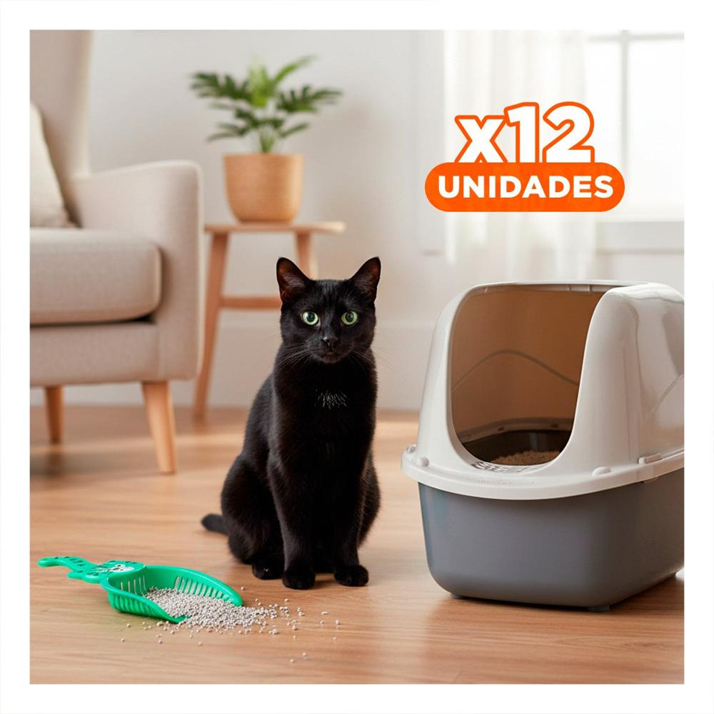 Pack12 Espatula Cara De Gato Verde Para Jardin Y Decoracion Hogar Casa