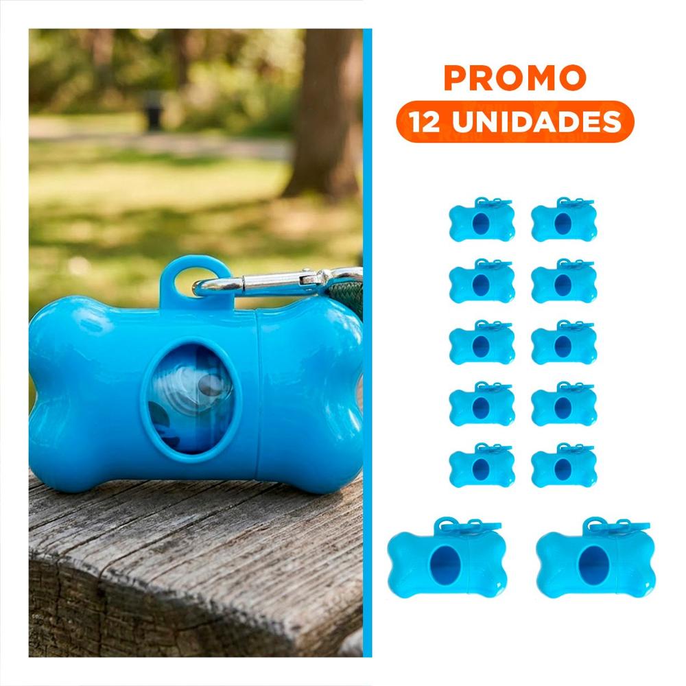 Pack12 Linea Practica con Bolsa de Desecho y Protector Tipo Hueso Celeste Y+Regalo Sticker