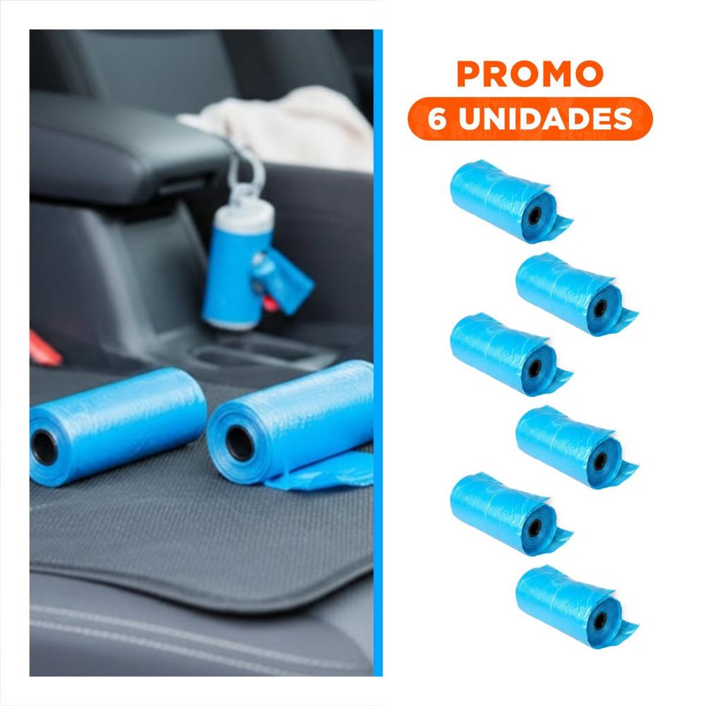 Pack6 Suministros de Bolsas para Desechos Pet Azul para Mantener Limpieza