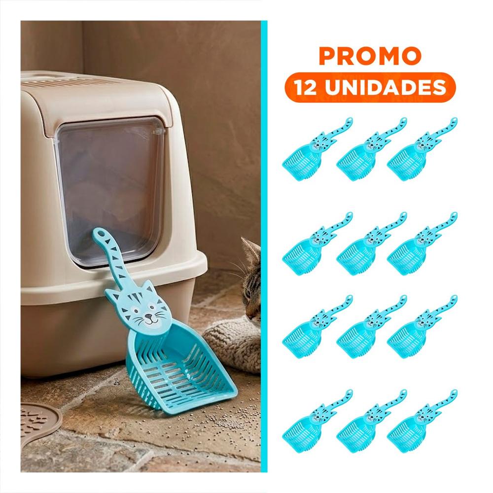 Pack12 Herramienta Portatil Cara De Gato Azul Para Hogar Y Jardin Blanco Y+Regalo Sticker