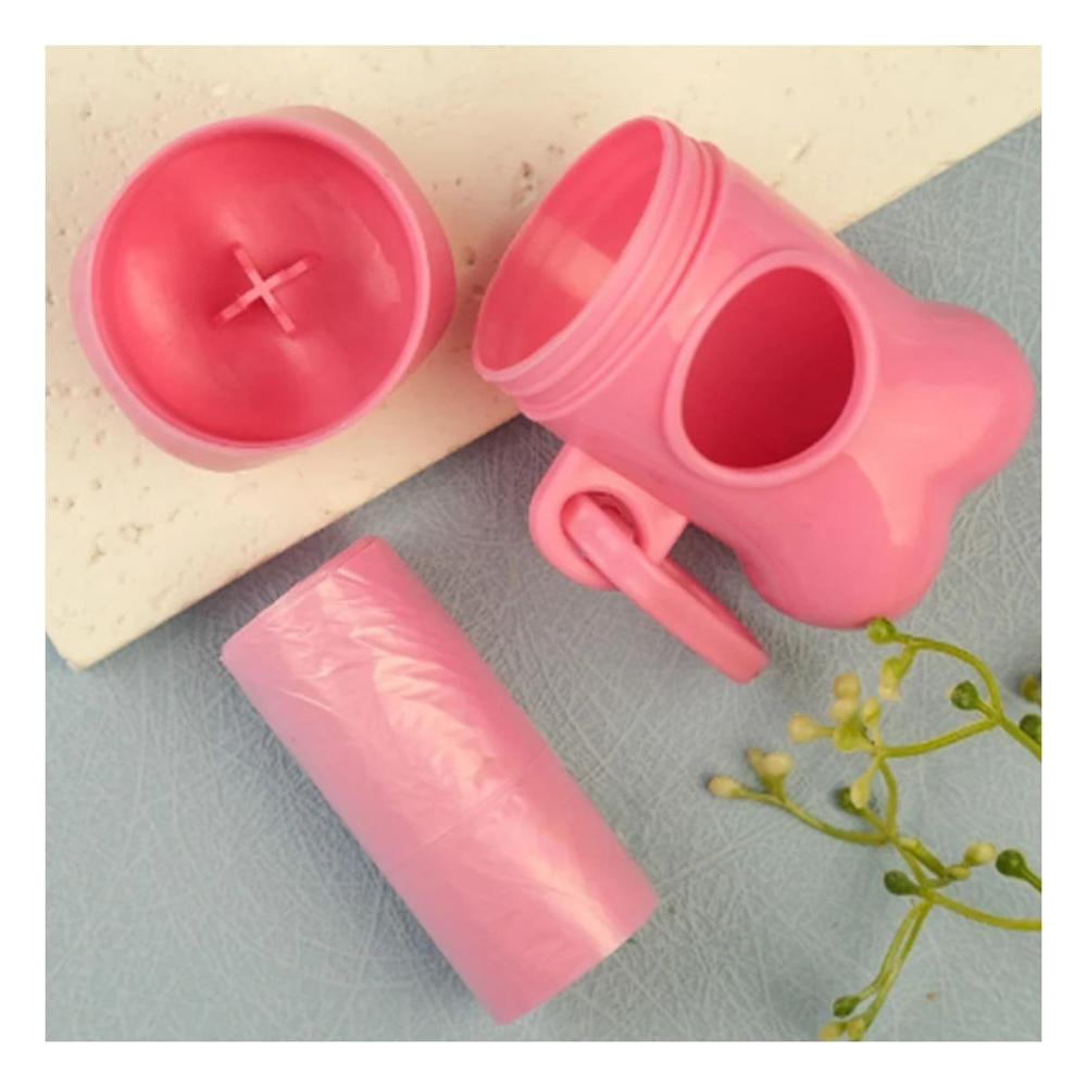 Kit Higienico con Bolsa de Desecho y Protector Tipo Hueso Rosado