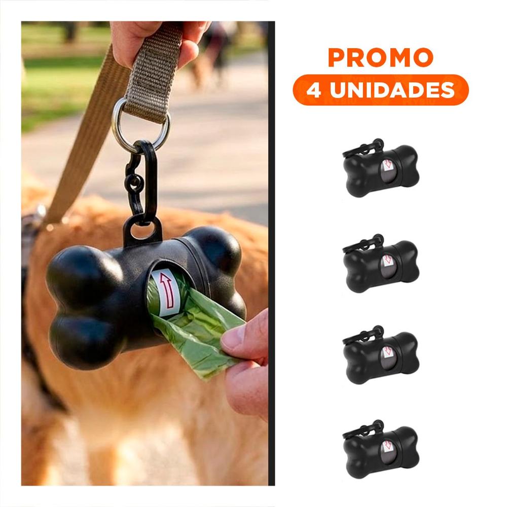 Pack4 Modulo Higienico con Bolsa de Desecho y Protector Tipo Hueso Negro Y+Regalo Sticker
