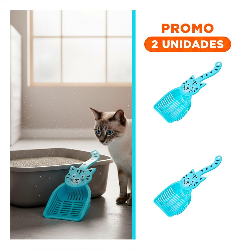 Pack2 Herramienta Multiuso Cara De Gato Azul Para Hogar Y Limpieza Festiva