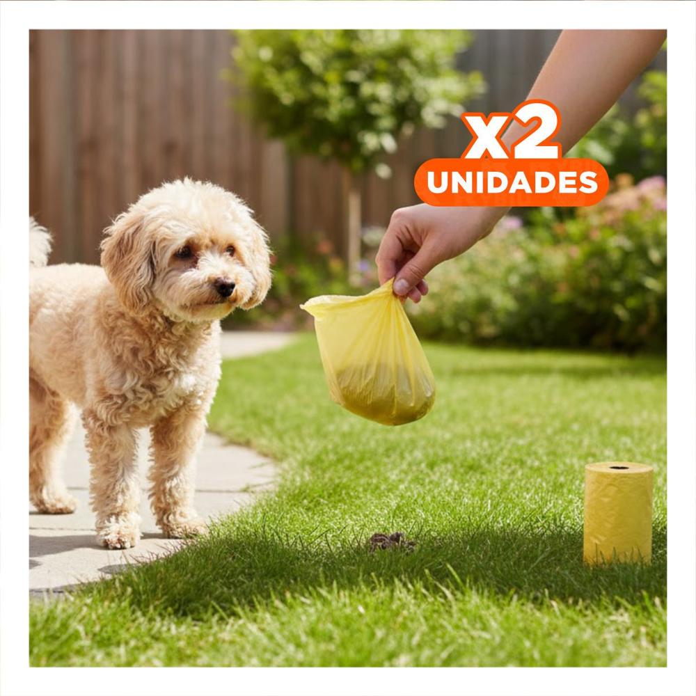 Pack2 Recambios de Bolsas para Desechos Pet Amarillo para Mascotas y Hogar Y+Regalo Sticker