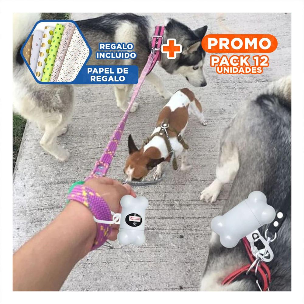 Pack12 Dispensador Blanco con Clip Integrado para Paseos al Aire Libre Y+Papel Regalo