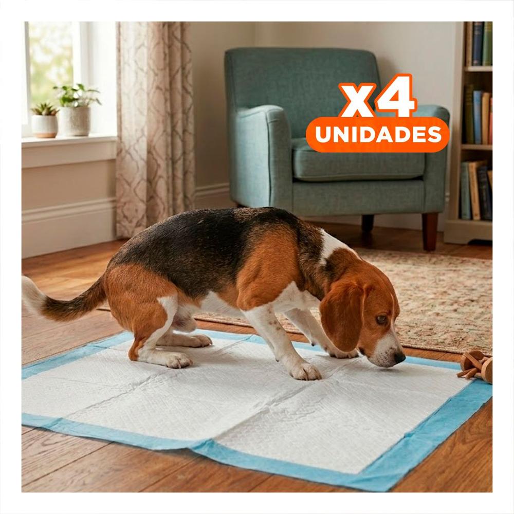 Pack4 Elemento de Piso 60x60 Talla L Celeste para Perros en Interior Hogar