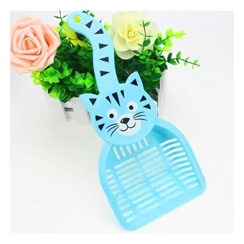 Espatula Multiuso Cara De Gato Azul Para Casa Y Limpieza Blanco