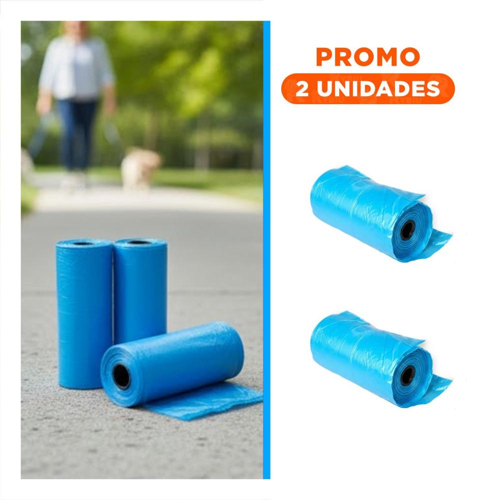 Pack2 Recambios de Bolsas para Desechos Pet Azul para Mantener Orden