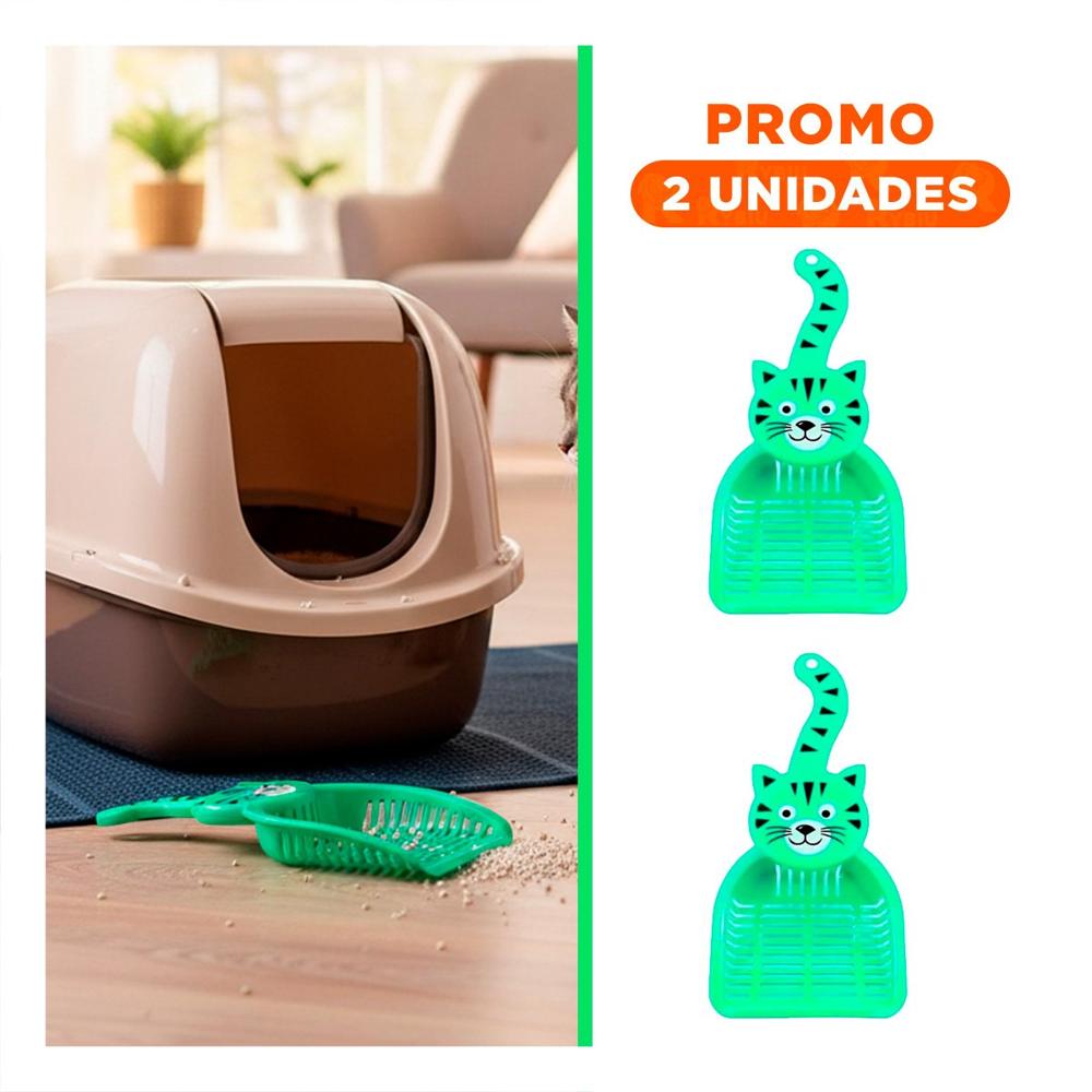 Pack2 Cucharon Cara De Gato Verde Para Jardin Y Decoracion Hogar Casa