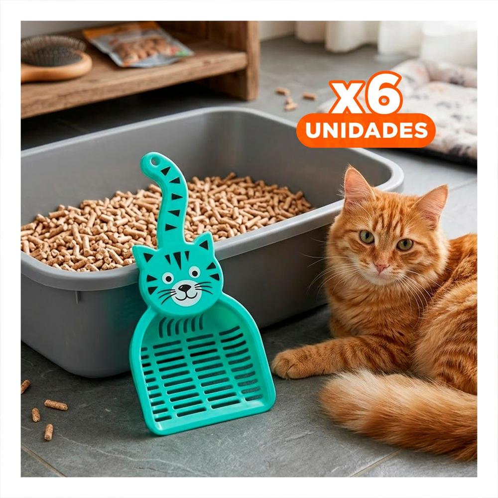 Pack6 Cucharon Cara De Gato Verde Para Jardin Y Decoracion Festivo Hogar Y+Regalo Sticker