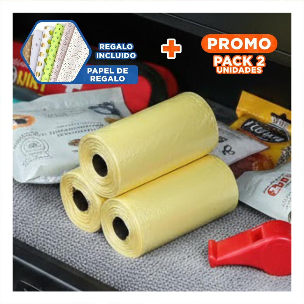 Pack2 Recambios de Bolsas Pet Amarillo Comodos y Duraderos Y+Papel Regalo