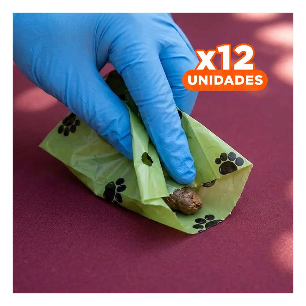 Pack12 Elemento Verde de Bolsa Biodegradable para Uso Exterior