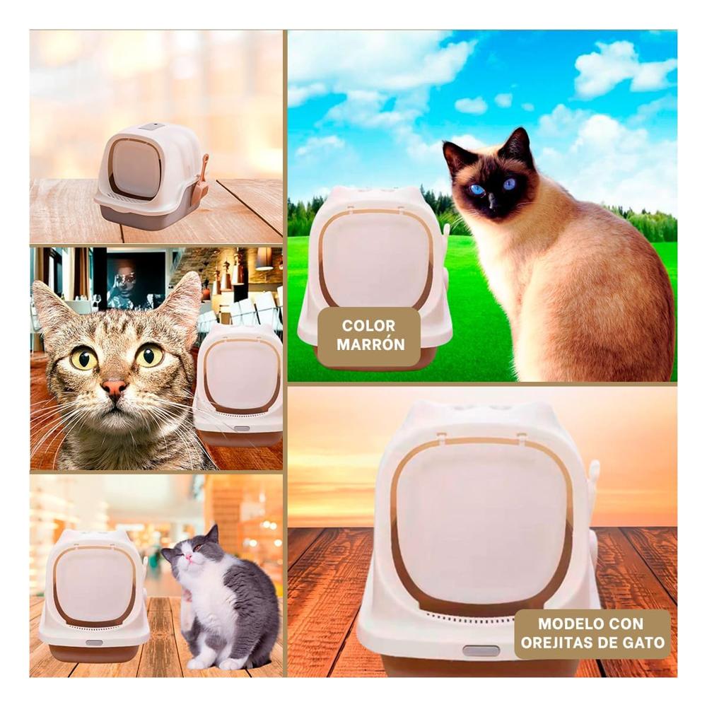 Base Sanitaria Cerrada con Orejitas de Gato Marron para Hogar Y+Post It