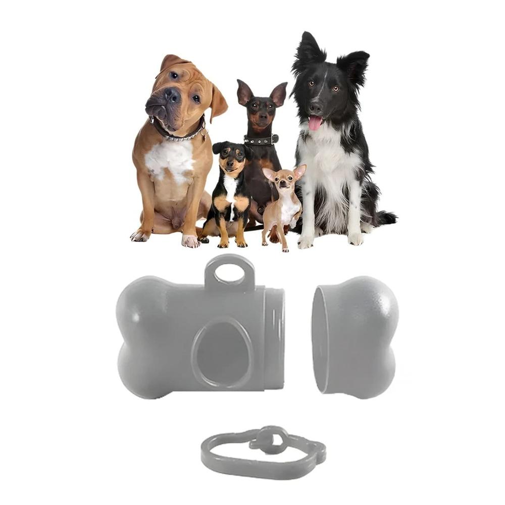 Accesorio Higienico para Mascotas Gris con Forma de Hueso Ligero Y+Papel Regalo