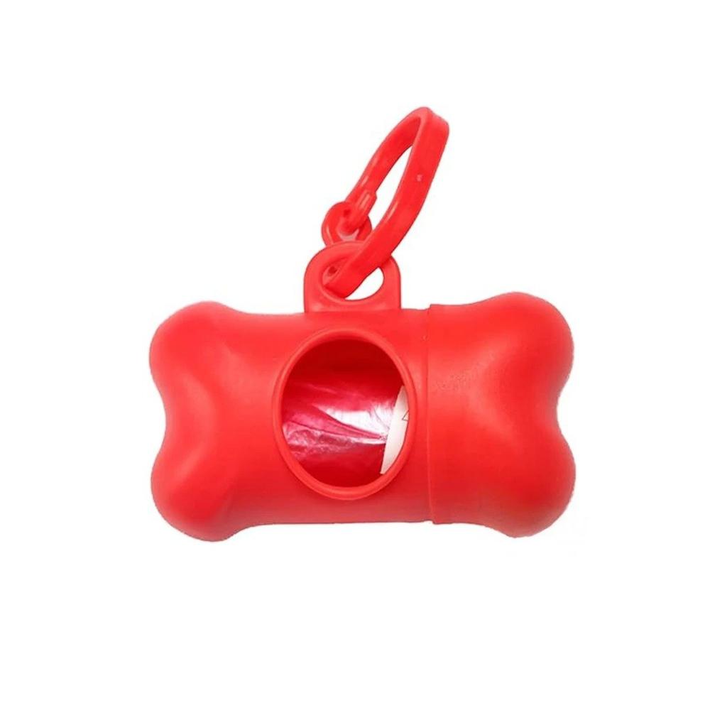 Set Practico con Bolsa de Desecho y Protector Tipo Hueso Rojo para Paseo Diario Y+Papel Regalo