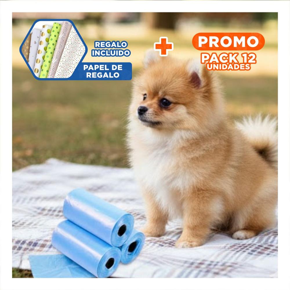 Pack12 Kit de Bolsas Pet Azul para Mantener Casa Ordenada Y+Papel Regalo