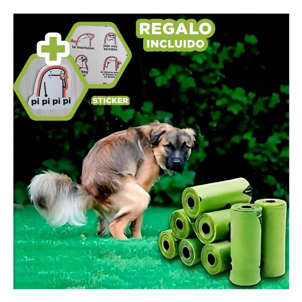 Complemento de Bolsa Biodegradable Verde para Mascota Activa Y+Regalo Sticker
