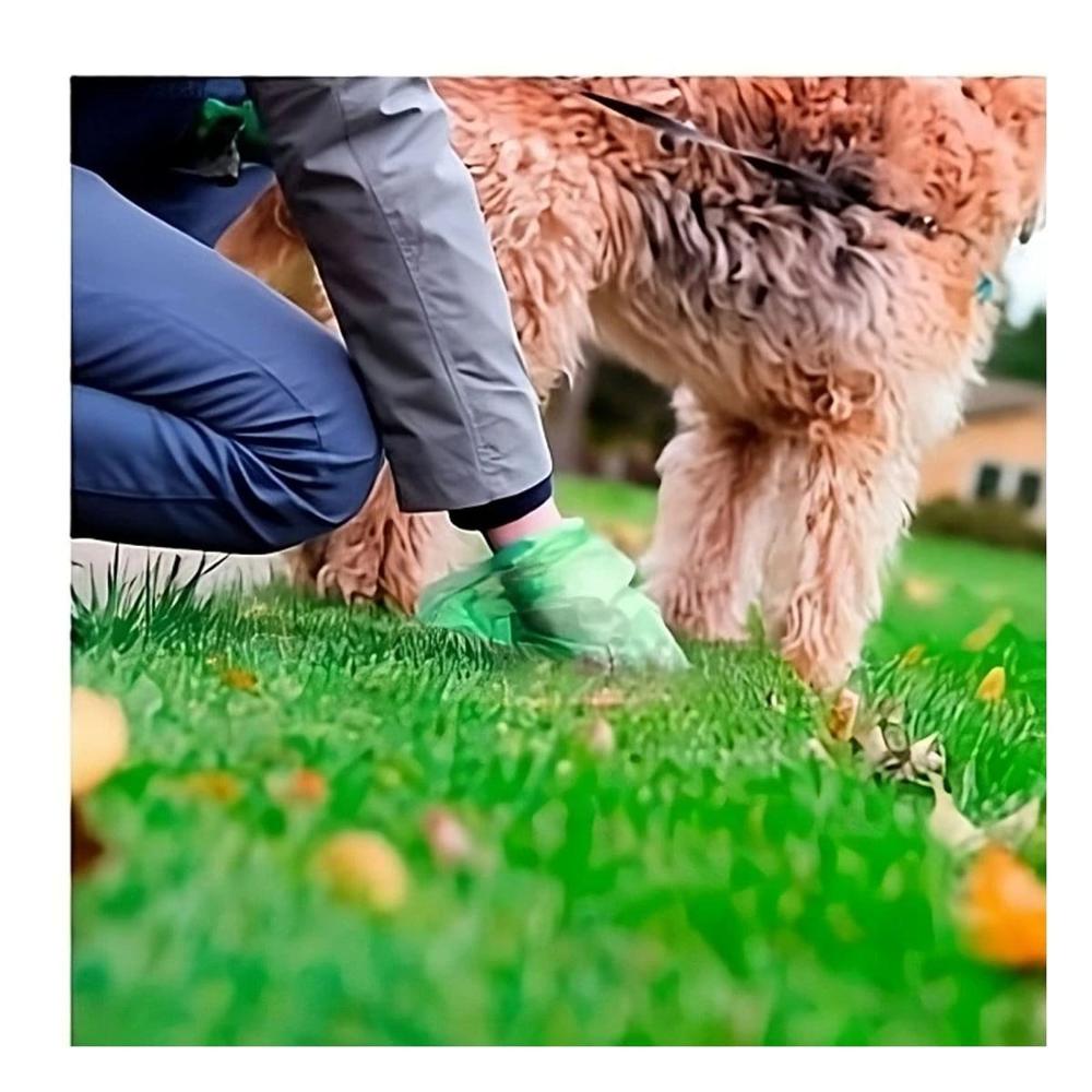 Kit de Bolsa Biodegradable Verde para Mascota Uso Diario