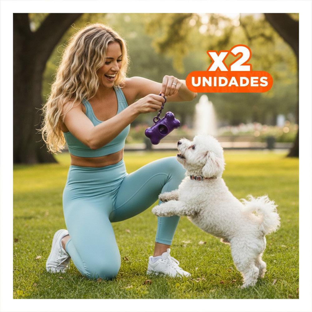 Pack2 Dispensador Portatil Morado para Mascotas con Estilo Sencillo Y+Regalo Sticker