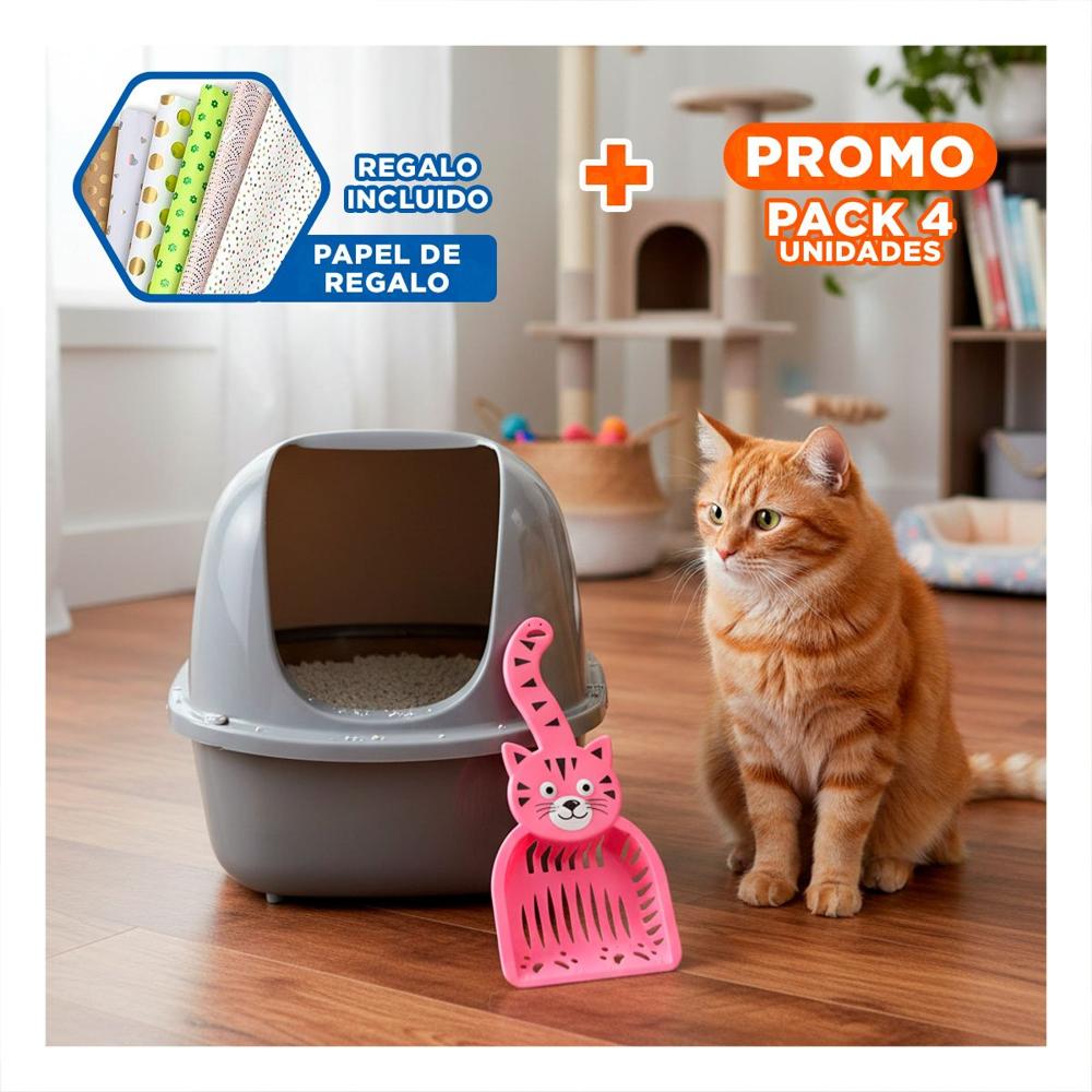 Pack4 Accesorio Cara De Gato Rosado Para Casa Y Jardin Hogar Navidad Y+Papel Regalo