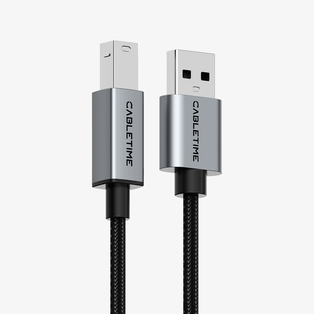CABLETIME Cable USB-A 2.0 a USB-B 2mt 480Mbps para Impresora Audio - CA15L