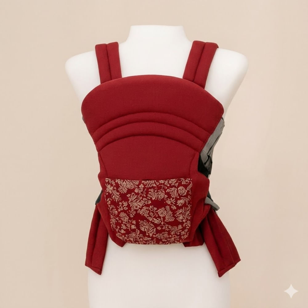 PortaBebe Pequeño Rojo Con Diseño Floral