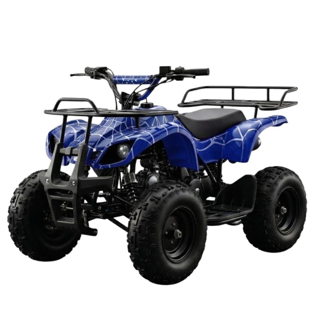 Cuatrimoto 49cc para Niños y Niñas a Gasolina Recreativo Diseño SpiderMan Azul