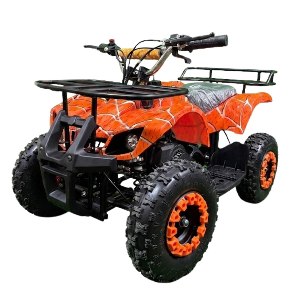Cuatrimoto 49cc para Niños y Niñas a Gasolina Recreativo Diseño SpiderMan Naranja