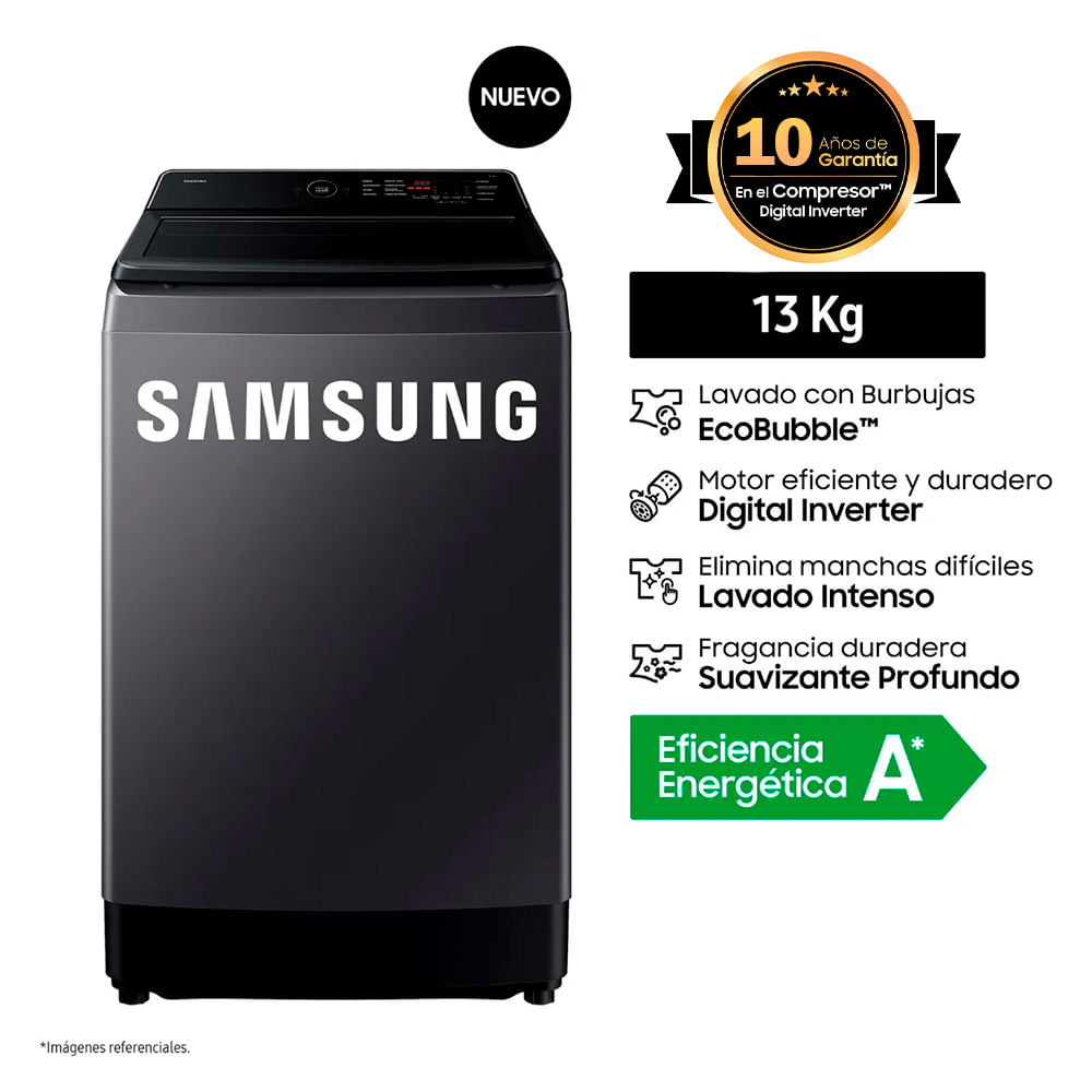 Lavadora Automática Samsung Carga Superior 13KG WA40F13E4C