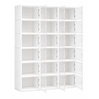 Organizador Plegable Vertical 18 Pares Zapatos Modular Apilable Puertas Transparentes