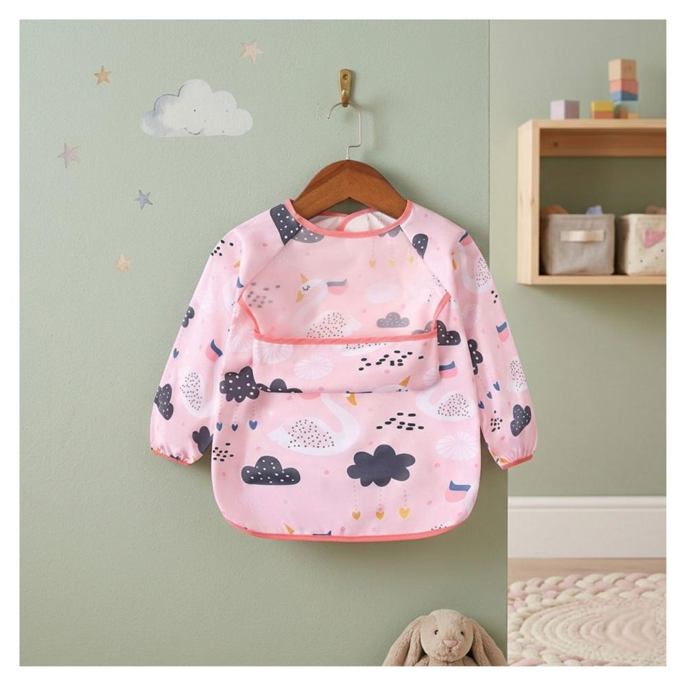 Mandil Infantil Cisne con Mangas Pack x 2 Unds