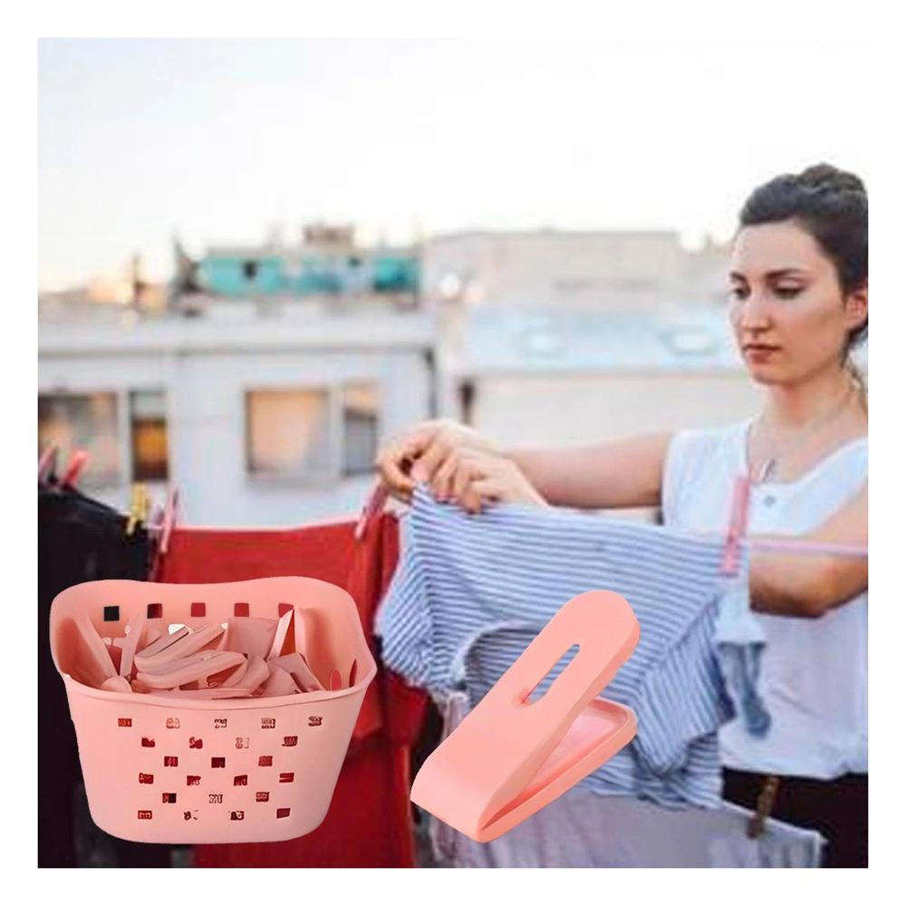 Cajon Práctico Cuadrado con Ganchos para Ropa Rosado Claro para Mantener Orden Y+Papel Regalo