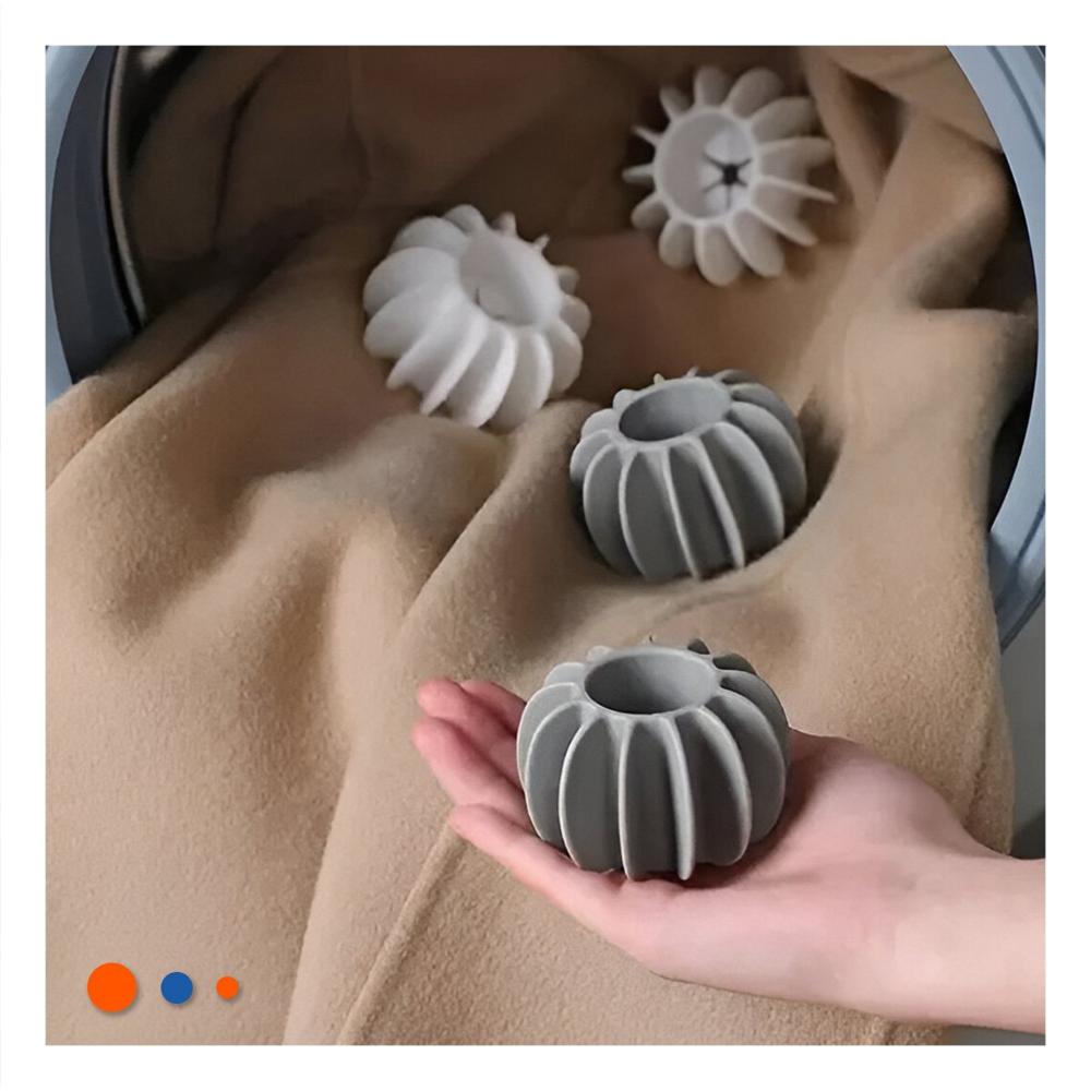 Bolas Deserredante De Ropa 6 Pzs Blanco Y Plomo Para Uso En Ropa Del Hogar Y+Papel Regalo