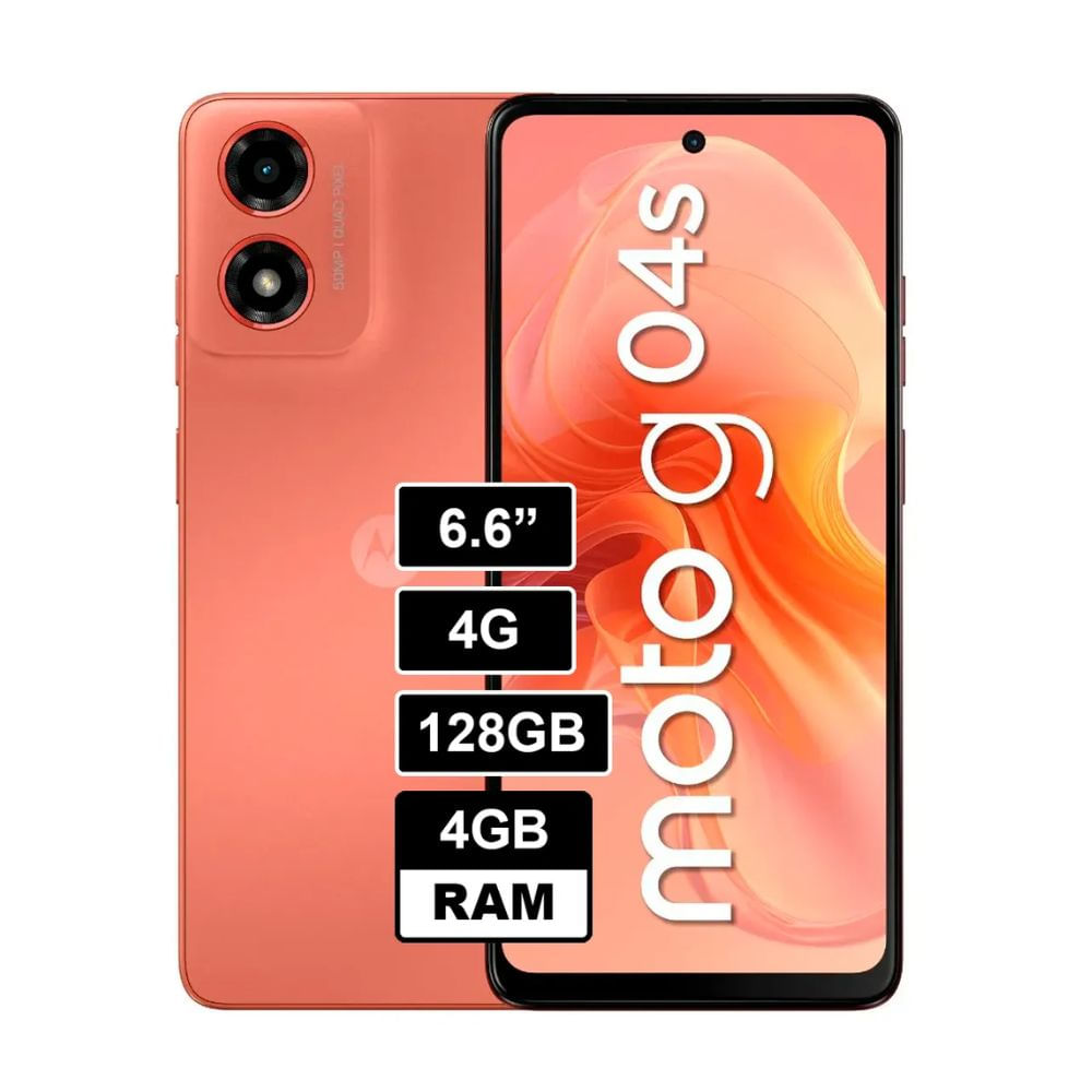 CELULAR MOTOROLA MOTO G04s 4GB 128GB NARANJA
