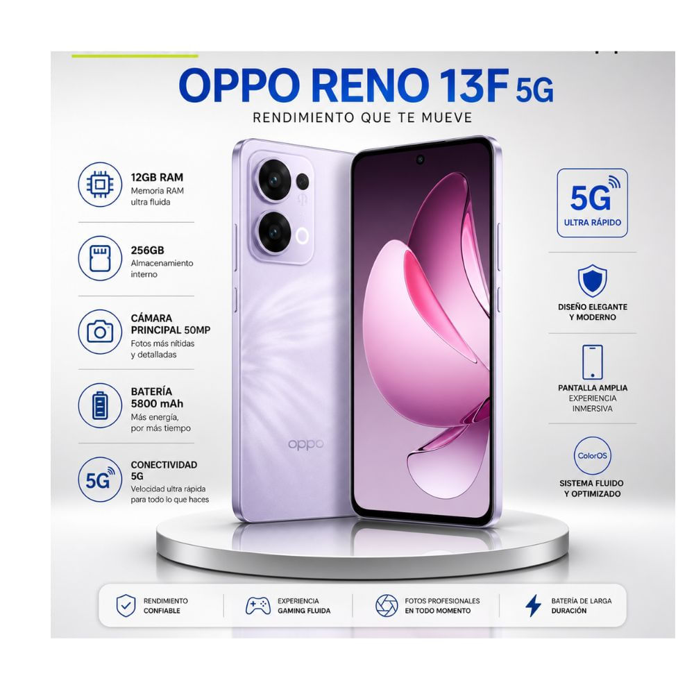 CELULAR OPPO Reno 13F 5G 256GB 12GB RAM