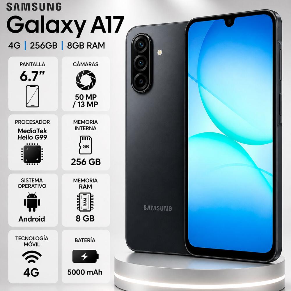 Celular Samsung Galaxy A17  256GB - 8GB RAM Negro