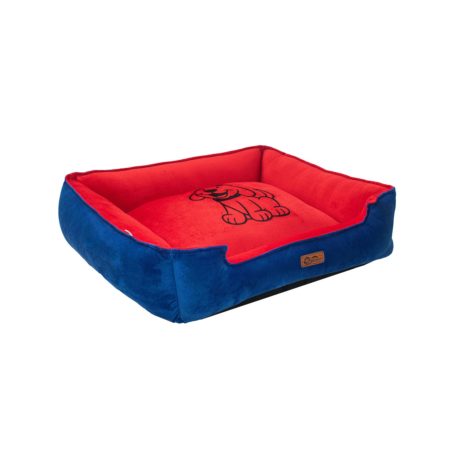 Cama Sofa Para Perro L Azul Rojo