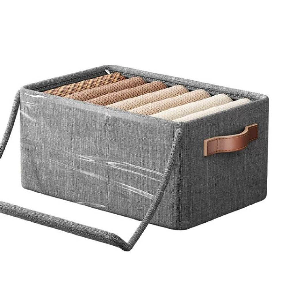 Organizador de Ropa con Tapa Antipolvo Tela Oxford Color Plomo