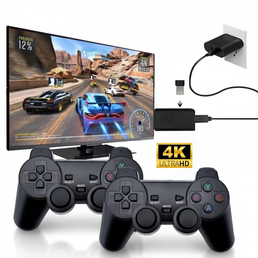 Mini Consola Retro Portátil de TV X2 PRO 4K UHD 10000 Juegos 2 Mandos Inalámbricos
