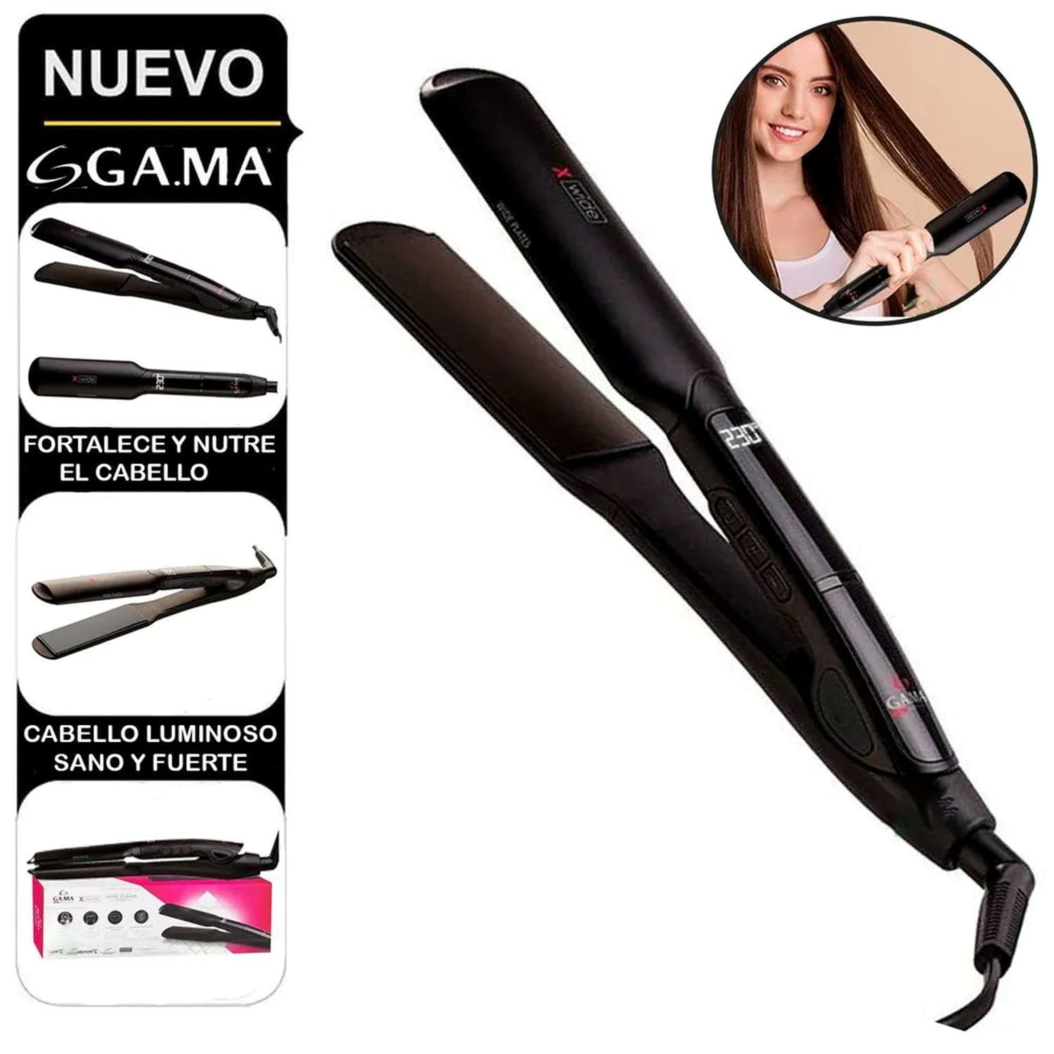 Alisadora de cabello Gama X-Wide Digital BECHS0000001100