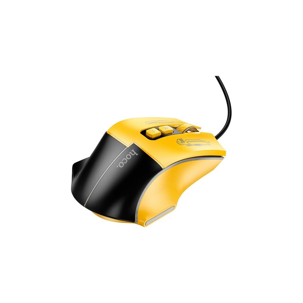 Mouse Gamer Hoco GM31 Cableado 3600 DPI Negro/Amarillo