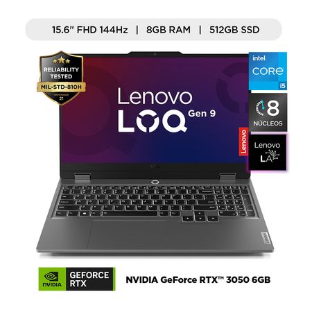 Laptop Lenovo LOQ 8GB RAM Intel Core i5-12450HX