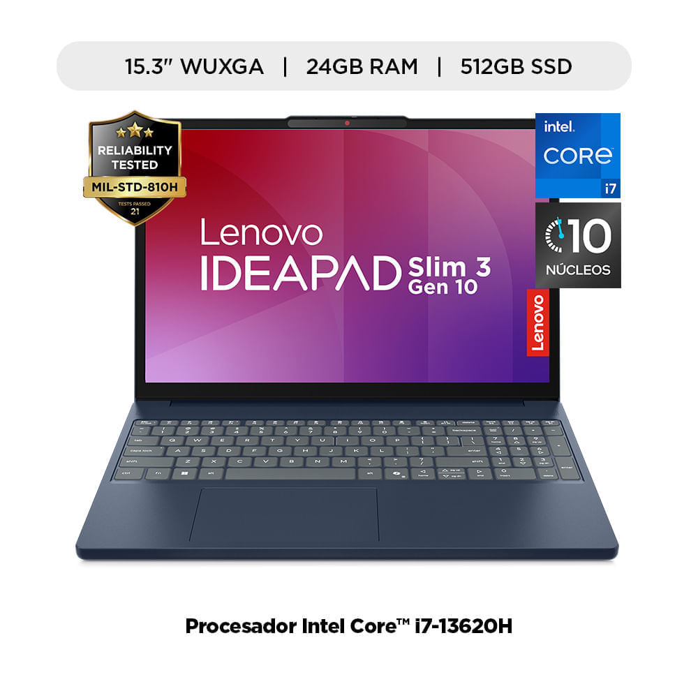 Laptop Lenovo Ideapad Slim 3i 24GB RAM Intel Core i7-13620H