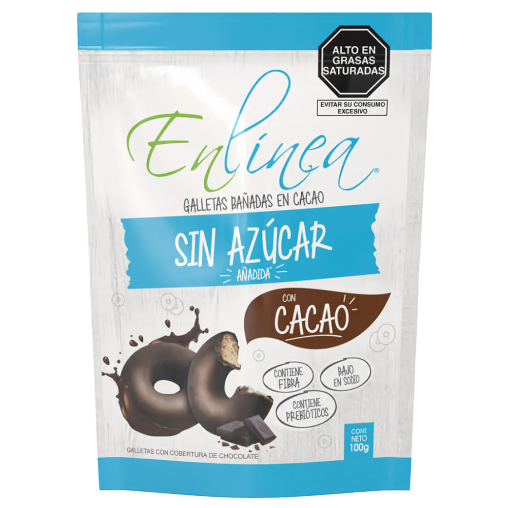 Galletas EN LÍNEA Cubierta de Cacao Doypack 120g