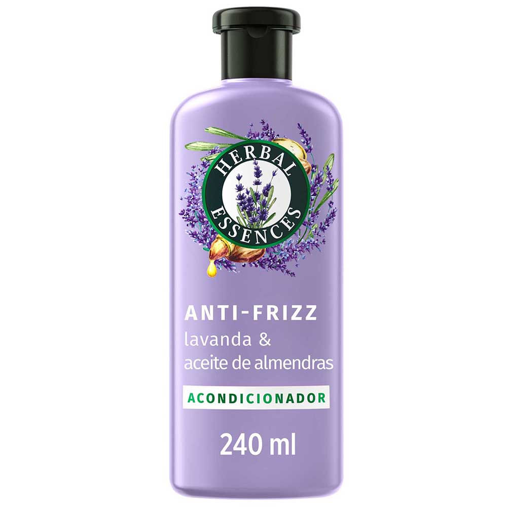 Acondicionador Anti-Frizz HERBAL ESSENCES Lavanda y Aceite de Almendras Frasco 240ml