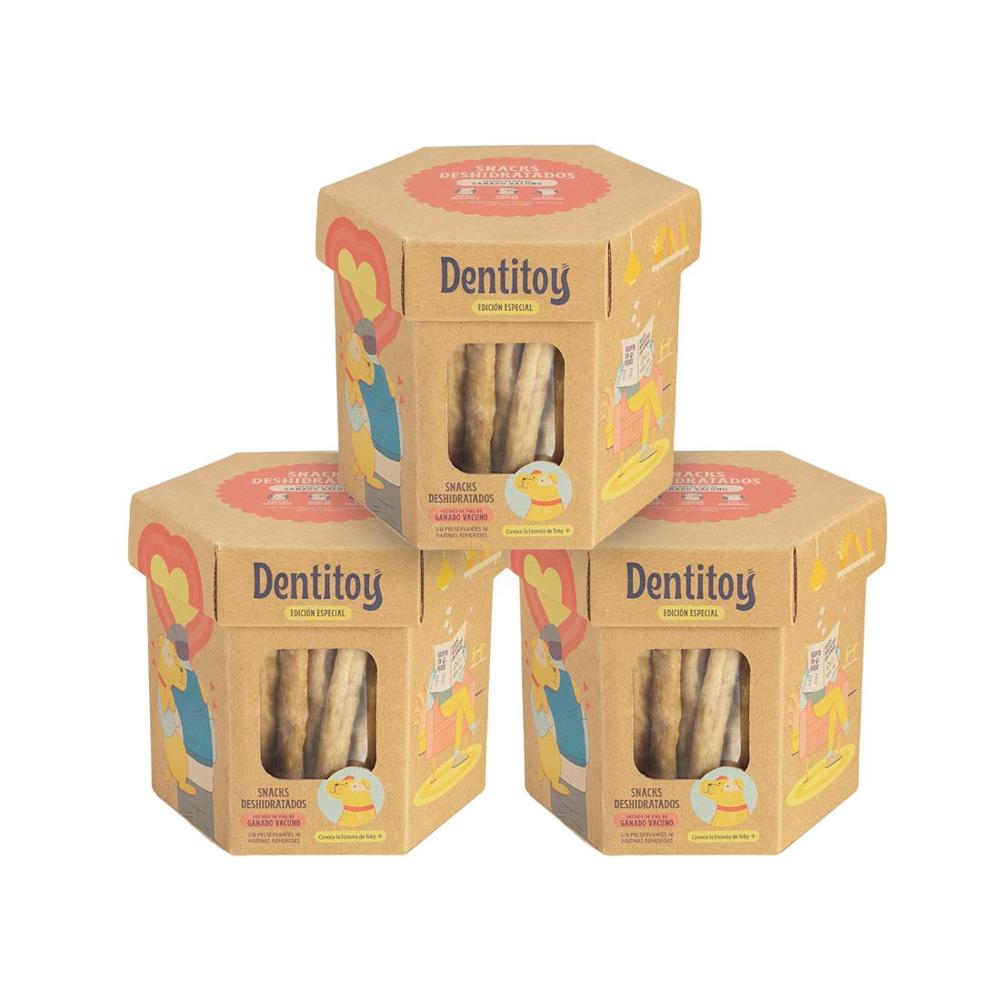 Dentibox de Vacuno Dentitoy Caja 50 Unid Pack x 3