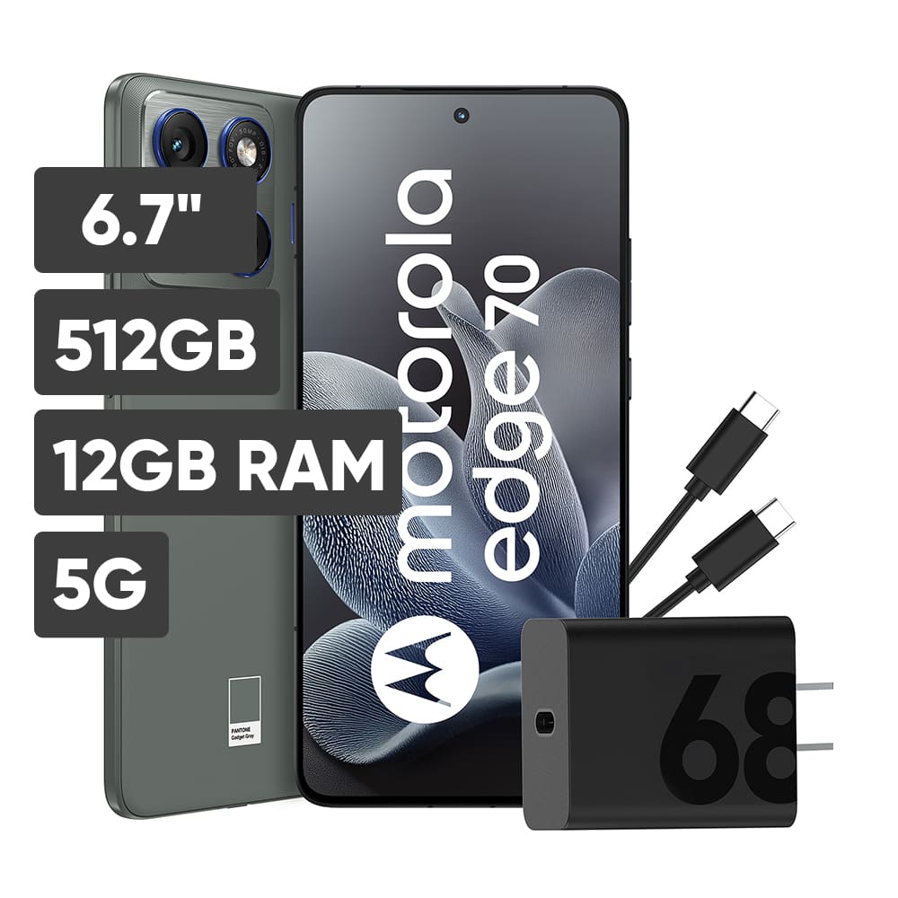 Smartphone MOTOROLA Edge 70 6.7"" 12GB 512GB 50MP+50MP Gris
