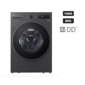 LG 16Kg 8Kg Carga Frontal Negro Mate