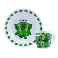 Vajilla infantil Minecraft 2Pz Scool Plato taza Ceramica 704879
