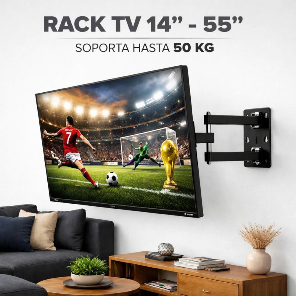 RACK TV SOPORTE PARA TELEVISOR DE 14 A 55 PULGADAS CON BRAZO ARTICULADO